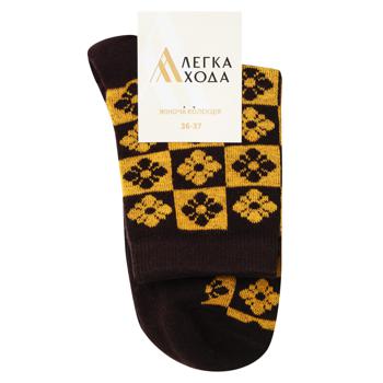 Lehka Khoda Women's Socks s.23 Brown-Mustard - buy, prices for NOVUS - photo 1