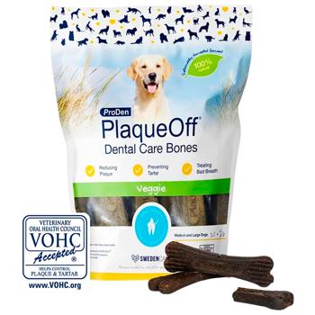 ProDen PlaqueOff Dental Bones Oral Care Snack with Vegetables for Dogs of Medium and Large Breeds 482g