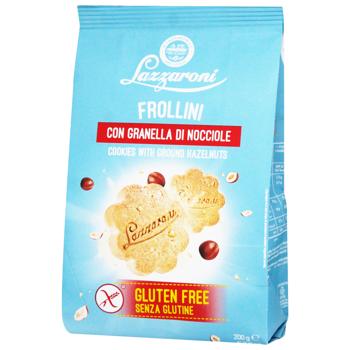 Печ. Lazzaroni 200г пісоч.безглютен.глазур. фундук(Італія) - купити, ціни на КОСМОС - фото 1