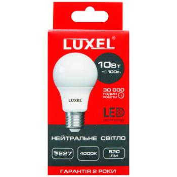 Лампа Luxel LED куля нейтральне світло 9Вт A60 E27 4000К 060-NE - купити, ціни на ЕКО Маркет - фото 1