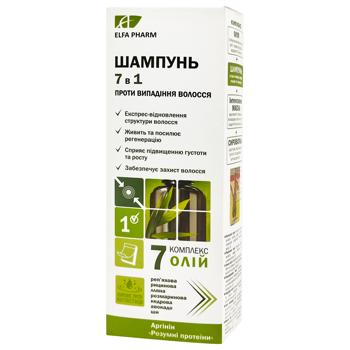 Шампунь для волосся Elfa Pharm 7в1 проти випадіння 7 олій 200мл