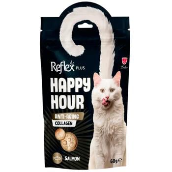 Reflex Plus Happy Hour Anti-Aging Collagen ласощі для котів 60 г - лосось та колаген - купити, ціни на MasterZoo - фото 1