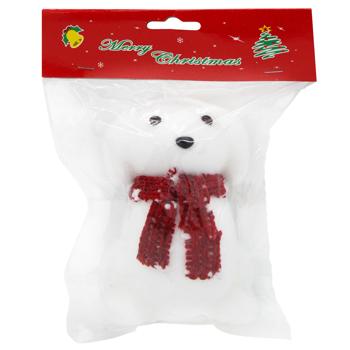 Dog White Christmas Tree Decoration 11cm
