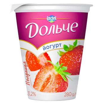 Йогурт Дольче полуниця 3,2% 280г