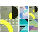 Axent A5 Checkered Notebook on Spiral with Hard Cover 96 Sheets
