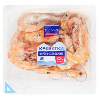 Креветки Norven цілі варено-охолоджені 20/40 400г