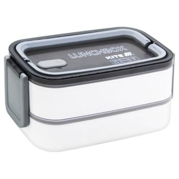 Kite White Double Lunch Box with Cutlery 1.4l - buy, prices for METRO - photo 2