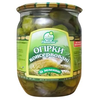 Vegetables cucumber Naidis canned 470g - buy, prices for Ideal - photo 1