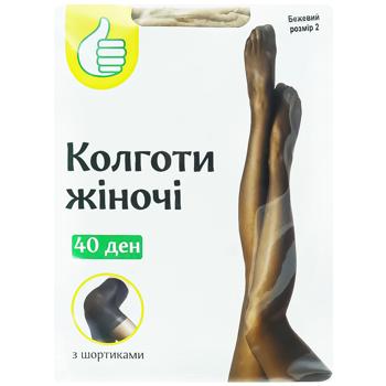 Колготки Auchan жіночі бежеві 40ден розмір 2