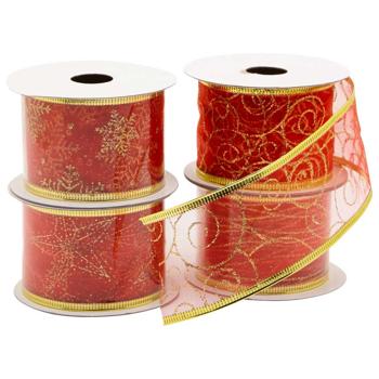 Лента Actuel декоративная красная 5*270см - купить, цены на Auchan - фото 3