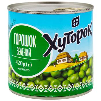 Khutorok Green Peas 420g - buy, prices for ULTRAMARKET - photo 1