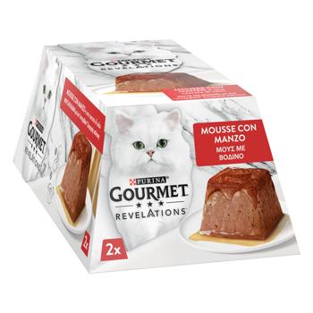 Gourmet Revelations Mousse with Beef and Gravy Wet Food for Adult Cats 57g x 2pcs - buy, prices for COSMOS - photo 1