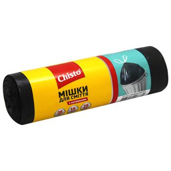 Chisto Drawstring Garbage Bags 35l 15pcs - buy, prices for ULTRAMARKET - photo 3