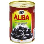 Alba Food Pitted Black Olives 300ml