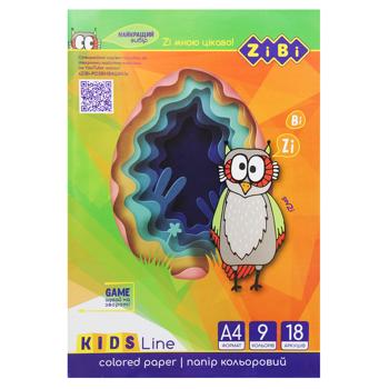 ZiBi Colored Paper Set 9 Colors 18 Sheets - buy, prices for ULTRAMARKET - photo 3
