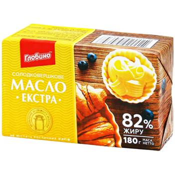 Масло Глобино Экстра сладкосливочное 82% 180г - купить, цены на Auchan - фото 1