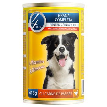 4Dog Wet Food with Сhicken for Dogs 100g - buy, prices for Tavria V - photo 1