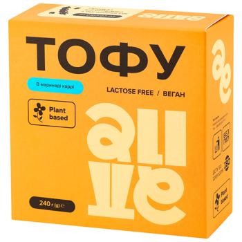Тофу Alive №12 в маринаде карри 240г - купить, цены на КОСМОС - фото 1