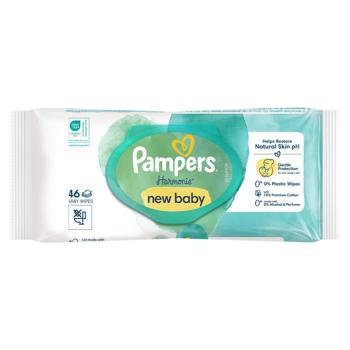 Серветки вологі Pampers Harmonie New Baby дитячі 46шт - купити, ціни на - фото 3