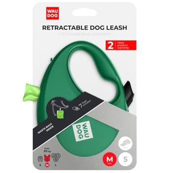 Waudog R-leash Roulette-Leash with Tape with Waste Bag Container M Up to 20kg 5m Green - buy, prices for MasterZoo - photo 6