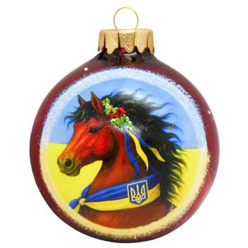 ASK Symbol of the Year Glass Christmas Ball with Artistic Pattern 8cm in Assortment - buy, prices for ULTRAMARKET - photo 3