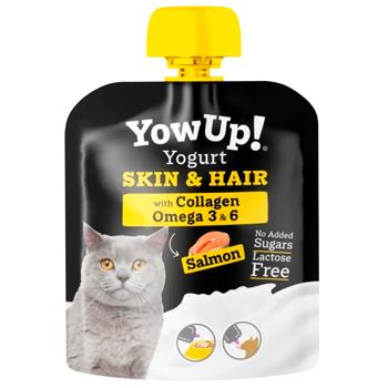 YowUp! Skin & Hair Yogurt with Salmon, Turmeric and Collagen Snack for Cats 85g
