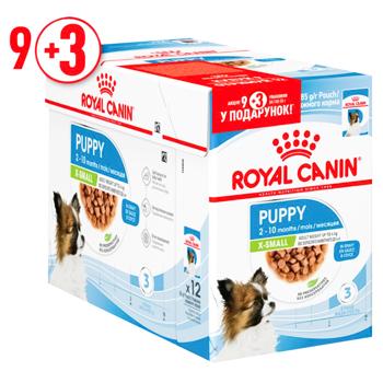 Корм вологий Royal Canin X-Small Puppy для цуценят мініатюрних порід 9+3шт х 85г - купити, ціни на MasterZoo - фото 1