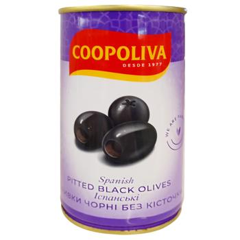 Coopoliva Pitted Black Olives 370ml - buy, prices for COSMOS - photo 1