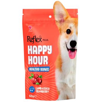 Reflex Plus Happy Hour Healthy Bones ласощі для собак 60 г - ягня, яйця та журавлина - купить, цены на MasterZoo - фото 1
