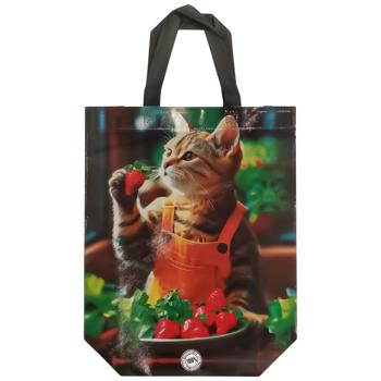 Еко-сумка Auchan ламінована спанбонд 29х33х10см в асортименті - купити, ціни на - фото 2