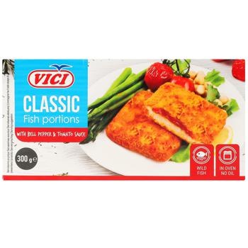 Vici Classic Chopped Fish Fillet with Pepper and Tomato Sauce in Breading 300g - buy, prices for Auchan - photo 2