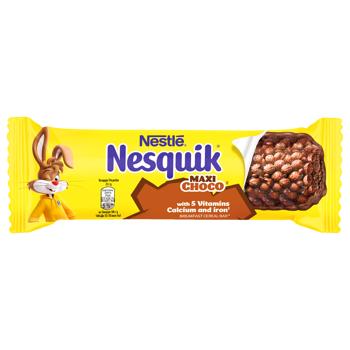 Батончик Nesquik Maxi Choco с цельными злаками и шоколадом 25г - купить, цены на КОСМОС - фото 1