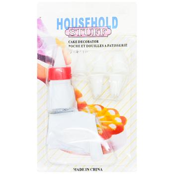 Piping Bag with Plastic Nozzles 6pcs - buy, prices for Chudo Market - photo 1