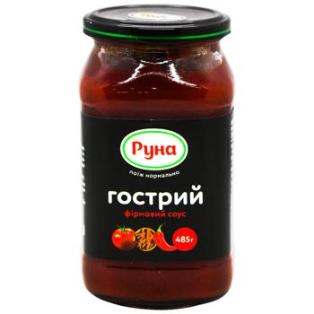 Соус томатный Руна Острый Фирменный 485г - купить, цены на Grono - фото 1