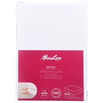 Miss Lucy Jersey White Sheet with Elastic 160*200cm - buy, prices for Tavria V - photo 1