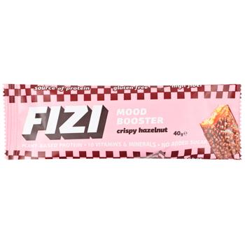 Батончик у шоколадній глазурі Crispy Hazelnut FIZI 40 г