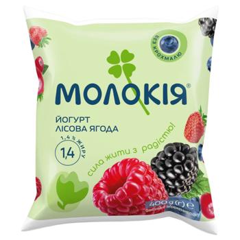 Molokiya Wild Berries Yogurt 1.4% 400g - buy, prices for Grono - photo 1