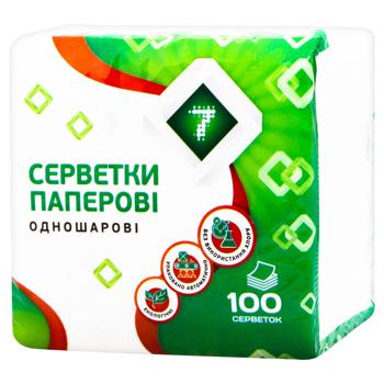Салфетки бумажные 7 белые 100шт - купить, цены на КОСМОС - фото 2