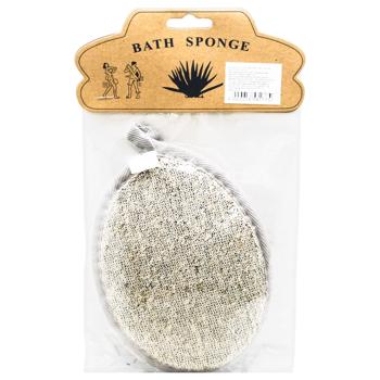 Мочалка для тіла лляна тонка 10*12*1см 0913-18-16816 - купити, ціни на КОСМОС - фото 1