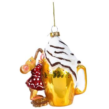 Decoris Mouse and Coffee Glass Pendant 11cm in assortment - buy, prices for METRO - photo 2