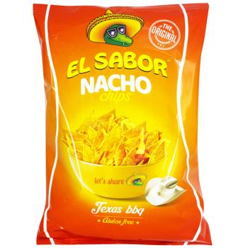 El Sabor Nacho Chips with Barbecue Flavor 100g - buy, prices for MegaMarket - photo 1
