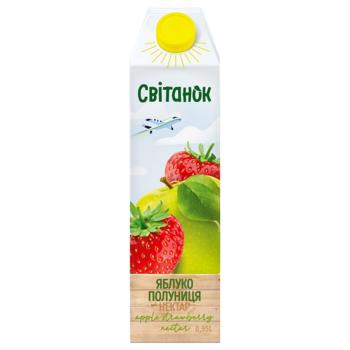 Svitanok Apple-strawberry Juice 0.95l - buy, prices for NOVUS - photo 1