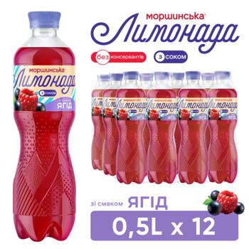 Morshynska Lemonadа Carbonated Juice-containing Drink With Berry Flavor 0.5l - buy, prices for Grono - photo 3