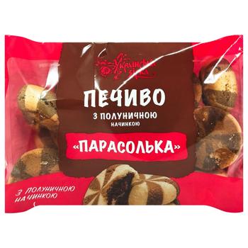 Печиво Українська Зірка Парасолька з полуничною начинкою 400г