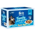 Brit Premium Delicate Fillets in Gravy Family Plate набір вологого корму для котів 12 шт x 85 г - асорті