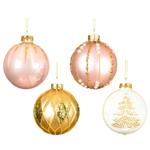 Куля ялинкова Decoris рожевий/золотий 8см в асортименті