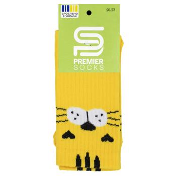 Носки подростковые Premier Socks Тигр с резинкой и сеткой по стопе высокие р.20-22 - купить, цены на NOVUS - фото 1