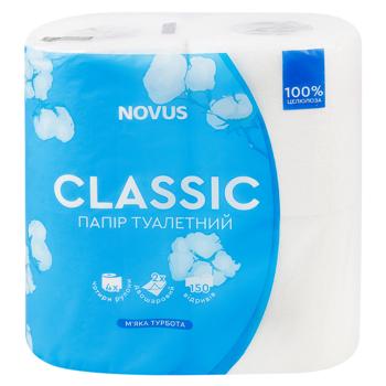 Туалетная бумага Novus Сlassic белая 2-слойная 4шт