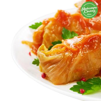 Cabbage RollsStuffed with Meat and Rice with Sauce