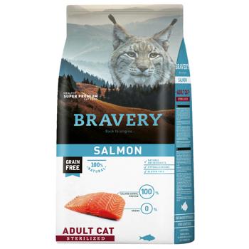 Bravery Dry Food with Salmon for Cats 600g